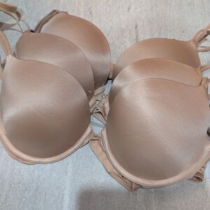 Lot Of 3 Pushup T Shirt 36C Victoria's Secret Tan Women's Bra